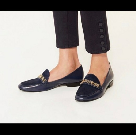 Tory Burch Shoes - New Price!! Tory Burch Gemini Link loafer navy blue